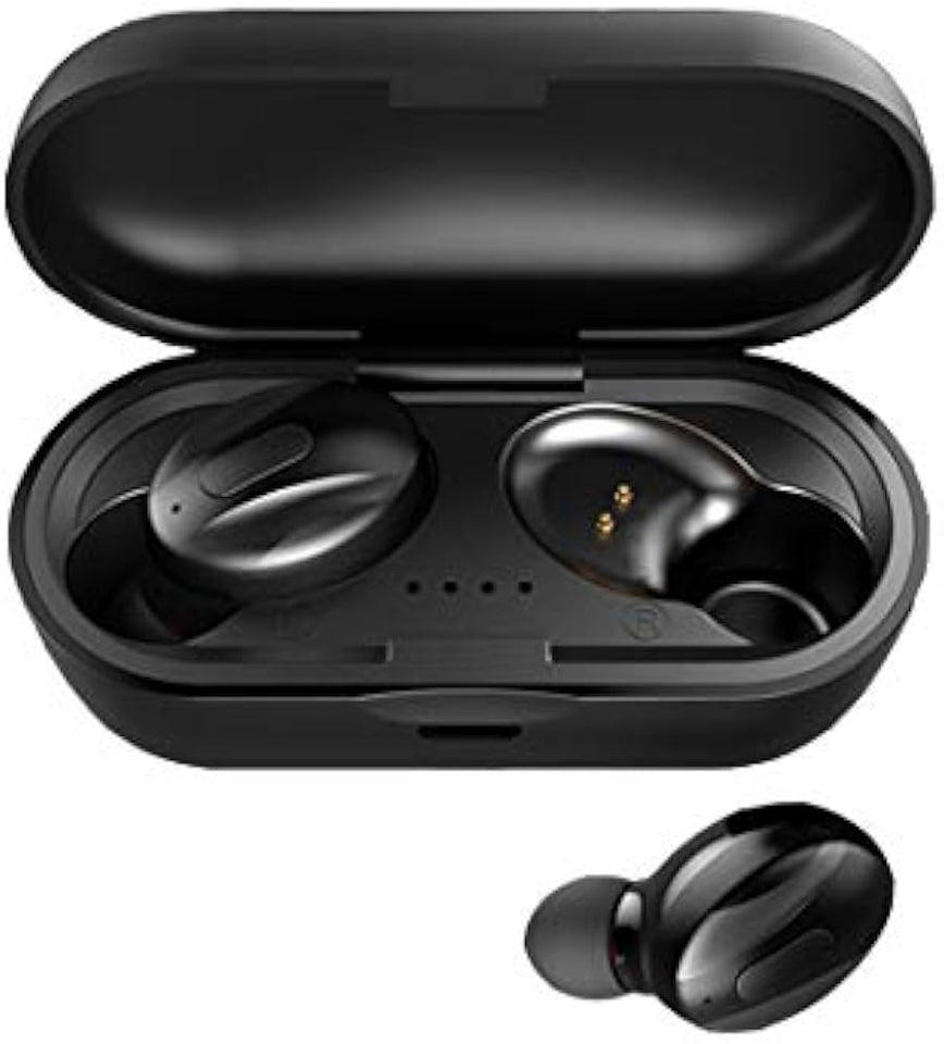 GadgetWala Wireless Bluetooth Earbuds with Charging Case | Deep Bass | Touch Control | HD Sound