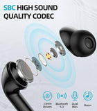 GadgetWala Bluetooth Wireless Earbuds with LED Display & Type-C Fast Charging | Deep Bass | Auto Pairing | Touch Control