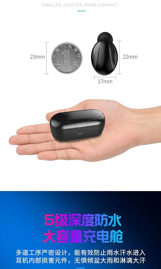 GadgetWala Wireless Bluetooth Earbuds with Charging Case | Deep Bass | Touch Control | HD Sound