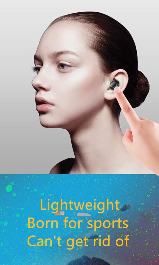 GadgetWala Wireless Bluetooth Earbuds with Charging Case | Deep Bass | Touch Control | HD Sound