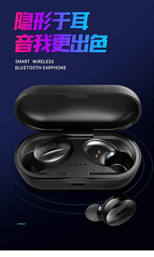 GadgetWala Wireless Bluetooth Earbuds with Charging Case | Deep Bass | Touch Control | HD Sound