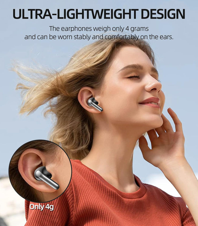 GadgetWala Bluetooth Wireless Earbuds with LED Display & Type-C Fast Charging | Deep Bass | Auto Pairing | Touch Control