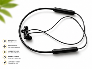 Gadget Wala Pro Neckband Bluetooth Earphones | HD Mic | Noise Isolation | All-Day Comfort