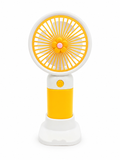 Gadget Wala Mini Handheld Rechargeable Fan | Portable USB Cooling Fan | Cute Flower Design | Yellow & White
